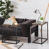 Set 2, 21.7 SUPER DEAL C Shaped Side Table of Small End Tables for Living Room, Bedroom, Bedside, Wide Tray for Laptop