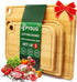 3Pcs Bamboo Cutting Boards for Kitchen, Healthy Wooden Cutting Boards for kitchen,