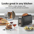 Hamilton Beach Extra Long Slot 2 Slice Toaster - Browning Control, Bagel Function, Modern Slim Design, Black