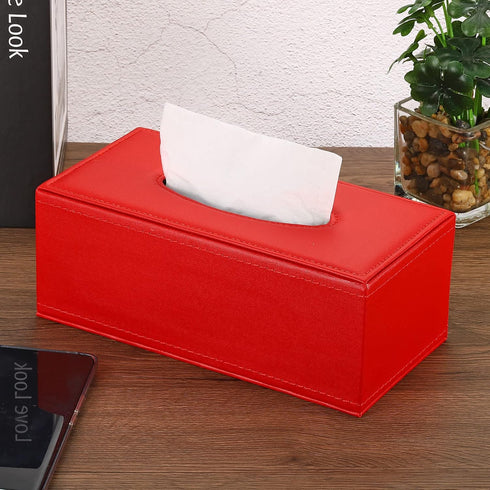 9.4x4.7x3.7" Countertop PATIKIL Tissue Box Cover, PVC Leather Rectangle Waterproof Napkin Paper Towel Dispenser Holder