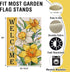 Welcome Spring Summer Floral Flower Small Decorative Garden Flag, Yellow Daffodil Eucalyptus Leaves Yard Lawn Outside Decor, Seasonal Burlap Outdoor Home Decoration Double Sided 12 x 18