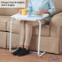 EasyComforts Adjustable White Tray Table - Versatile Bed and Snack Table