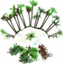 Allazone 42 PCS Coconut Palm Tree Set, 20 PCS Mini Plastic Palm Trees, 22 PCS Shell and Starfish for Cake Decorations