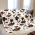 SEEGU Full Size Blankets for Bed, Oversized Queen Cow Print Fleece Throw