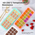 Soft Silicone Ice Cube Tray with PP Lid, Flexible Ice Cube Trays for Freezer (24 Cubes, Blue)