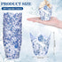 Whaline 200Pcs Blue Floral Cupcake Liners Chinoiserie Muffin Baking Liners Tulip Cupcake Wrappers Baking Cup for Bridal Baby Shower Wedding Birthday Tea Party Decor by Whaline