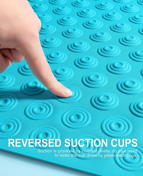 39x16 inch OTHWAY No Suction Cup Bath Mat: Extra Long BathmatPerfect for Refinished or Ordinary Bath TubsMade of Nature