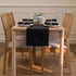 Encasa XO Table Runner 13x104 in Long, Cotton Canvas Fabric, Jet Black Solid Color, Machine Washable & Durable