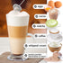 Zulay Kitchen Powerful Milk Frother Wand, Mini Handheld Stainless Steel Battery Operated Drink Mixer for Coffee,