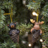 Slifka Sales Co. 2 Piece Set Bear & Moose Pinecone Hanging Christmas Ornaments