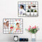 2 Pack Wire Wall Grid Panel - Black Magnetic & Metal Grid for Photos & Pictures Display in Home or Office