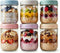 JBHO 6-pack 16 oz Overnight Oats Containers with Lids, Glass jars with