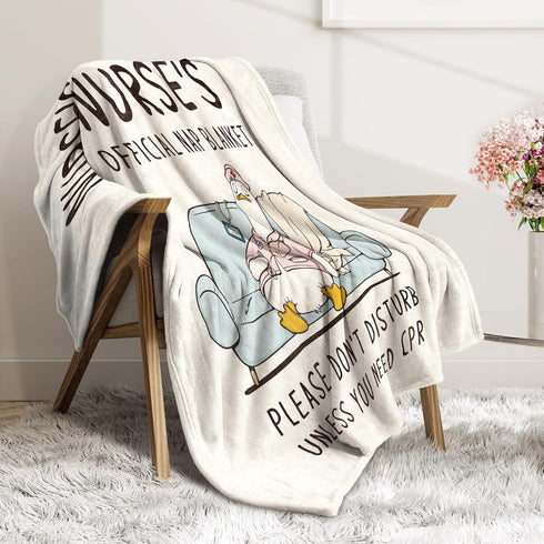 80" 60" Nurse Gifts for Women/Men, Thoughtful Gifts for Nurses - Soft Nurse Blanket, LPN RN Nurses Week/Day