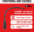 18.1 1 1/4 1 3/8 (32 35 mm), FUR-EEL Vacuum Crevice Tool, Extra Long in Flexible Attachment, Fits Round Hoses