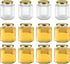 Encheng 16 oz Clear Hexagon Jars with Lids (Golden), Mason Jars for Honey, Foods, Jams, Liquid, Spice Jar, 12 Pack