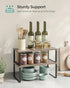 Set 2 Counter UKCS200X02 SONGMICS Cabinet Organizer Shelf, of Kitchen Shelves, Kitchen Storage, Spice Rack, Stackable
