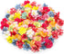 WILLBOND 100 Pieces Faux Flower Heads - Artificial Silk Plum Blossom Heads for Crafts and Home Decor