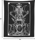 The Goddess Hecate Tarot Card Tapestry (Black & White) - Triple Moon Goddess of Witchcraft Hekate Wheel Pagan Witch