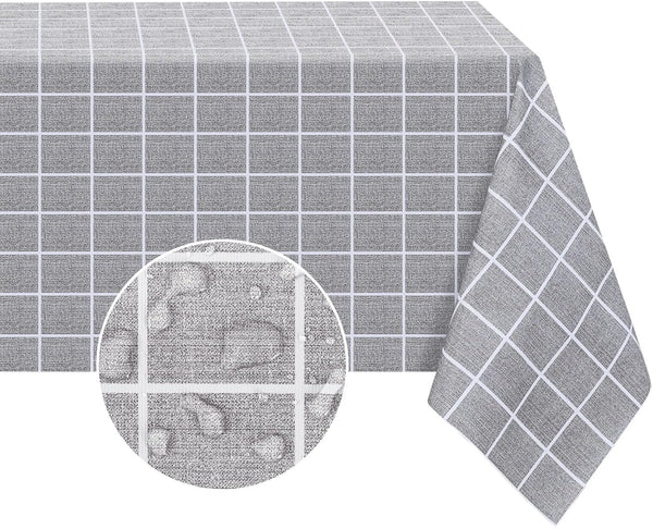 Romanstile 54 x 78 Inch Rectangle Plastic Tablecloth, 100% Waterproof Oil-Proof Heavy Duty Vinyl for Dining