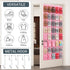 Hualleko 40-Pocket Over the Door Shoe Organizer - Large Mesh Pocket Hanging Shoe Organizer,Behind the Door Shoes