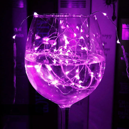 6 Pack 7ft 20 Fairy Lights Battery Operated String Lights - LED Waterproof Silver Wire Firefly Lights for DIY Wedding