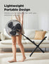 PELONIS Portable 16 Inch Pedestal Fan, 3-Speed, 90° Oscillation, Adjustable Height, Standing Floor Fan for Home, Black