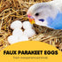 8 Pack Finch, 0.82x0.62 SunGrow Fake Wooden Eggs to Train Birds from Laying in The Nesting Boxes & to Stop from Eating
