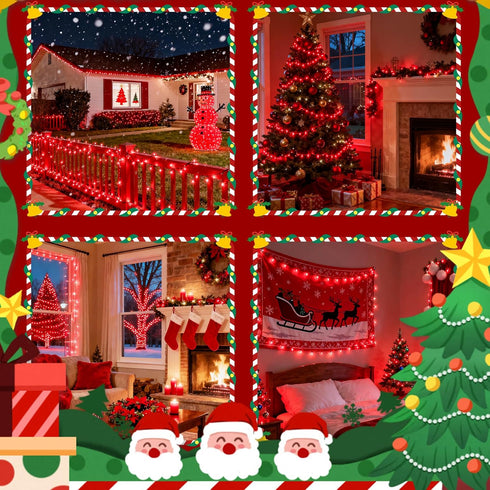 2026 88ft 240LED 12Modes, 7Voice Commands New Voice Control Smart Valentine String Lights Outdoor/Indoor | String