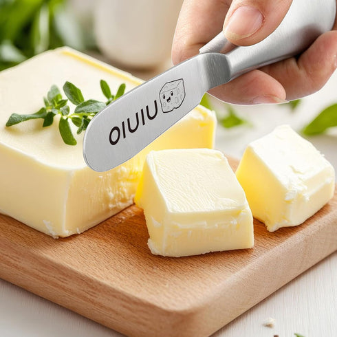 OLULU Butter Knife Spreader, Stainless Steel Butter Cheese Sandwich Spreader Knife, Spreaders for Butter, Cheese