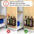 YIGII 3 Pack Adhesive Cabinet Organizer Storage - Lid Organizer Wall Mounted Pantry Door Organizer Bin Holder for Tupperware Lid Kitchen Wall Under Sink Basket Slim Space Black Stainless Steel