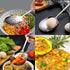 X-Large Serving Spoons Set - 9.8 Inch Slotted Spoon and Serving Spoon, 18/8 Stainless Steel Cooking Utensils, Pack of 2