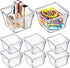 Tioncy 8 Pcs Clear Drawer Organizers, 3" x 3" x 2" Stackable Makeup Storage Bins for Office, Bathroom, Kitchen