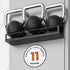 Mystozer 16.9 Inch 4 Pack Wide Large Capacity Magnetic Spice Rack for Refrigerator, Metal Fridge Shelf, Black