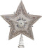 13.5-inch Star Treetop with Ivory Pearls and Platinum Glass Glitter by Kurt Adler