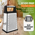 Spring Chef Professional Cheese Grater, XL Size, 4 Sides, Stainless Steel, Dishwasher Safe, Black