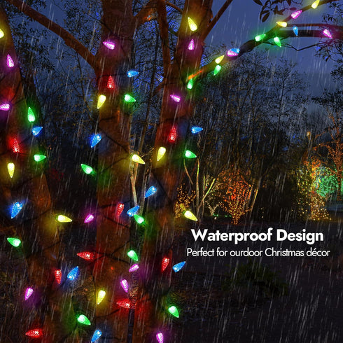 C6 60 20ft 8 WBao Battery Operated Christmas Lights, LED String Lights with Modes, Auto Timer, Waterproof for Indoor
