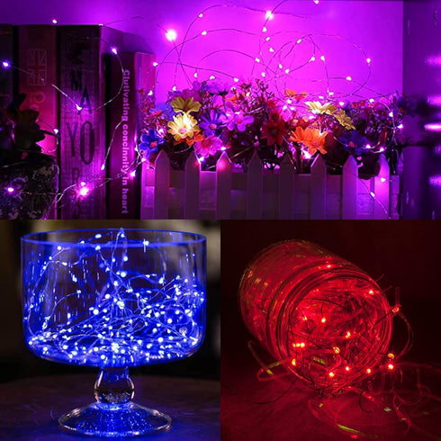12 Pack 7 20 WATERGLIDE Fairy Lights Battery Operated (Included), ft LED Mini String Lights, Waterproof Silver Wire