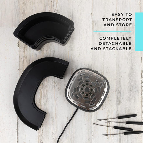 Kusini Smores Maker, Flameless Electric Indoor Marshmallow Roaster, 4 Detachable Trays & Forks, Gift Set