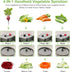 Handheld Spiralizer Vegetable Slicer, 4 in 1 Heavy Duty Veggie Spiralizer for Zucchini, Salad, Carrot, Fruit