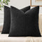 EMEMA Pack of 2, 18 x 18 Inch, Textured Boucle Throw Pillow