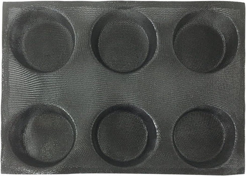 Bluedrop Silicone Bun Bread Form, Round Shape Bread Tray, Perforated Bakery Molds