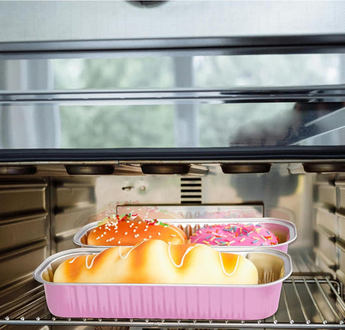 20PCS Rectangle Mini Loaf Pans With Lids, Disposable Ramekins Baking Cups for Wedding, Birthday Party.