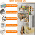 JulktLli 5 Pack Multifunctional Magnetic Shelves for Refrigerator Spice Rack & Washing Machine Organize, Include Paper