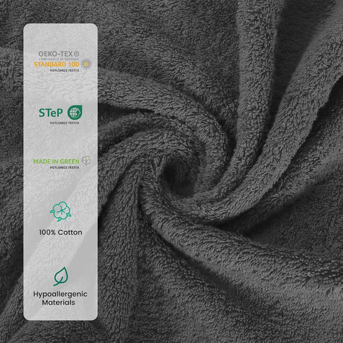 Set, 8 Set SEMAXE Bath Towel Piece Towel for Bathroom, Quick Dry Cotton Towels with Hanging Loops, Easy Care, Yellow