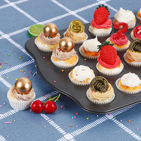 Caperci 500 Count Mini Cupcake Liners White Muffin Liners Greaseproof No Smell Small Cupcake Wrappers Baking Cups by Caperci