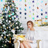 Patelai Glitter Star Garland Banner Decor, 130 Feet Holographic Iridescent Star Hanging Bunting for Parties