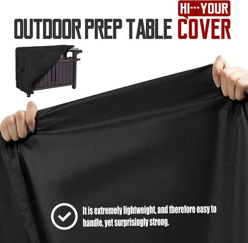 40" 32" 420D Outdoor Prep Table Cover Fits Royal Gourmet Double-Shelf & Keter Unity Portable Cart Waterproof Heavy Duty