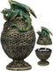 Ebros Gift Green Dragon Perching on Celtic Knotwork Tattoo Relic Jewelry Box Figurine 6.25" High Fantasy Statue