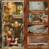 3D CCCDF Book Nook Kits for Adults and Teens, DIY Miniature Dollhouse Kit Wooden Puzzle Booknook Bookend with LED