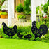 TIGGSY Chicken Metal Decorative Garden Stakes Chicken Gifts for Women/Men Chicken Lovers Gifts Silhouette Statues